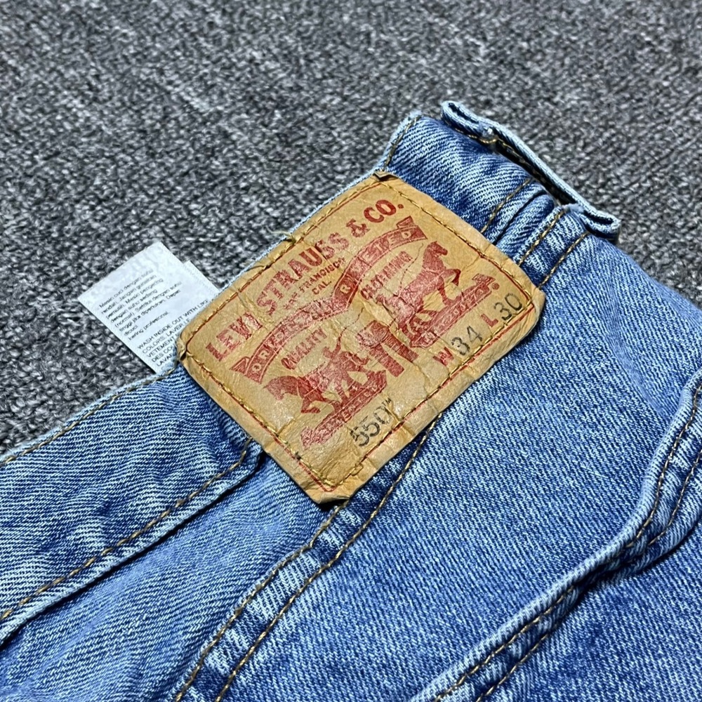 Levis 550 Relaxed Fit Jeans W34 L30 Blue Denim Medium Wash Mens 550-4834 - Picture 14 of 14